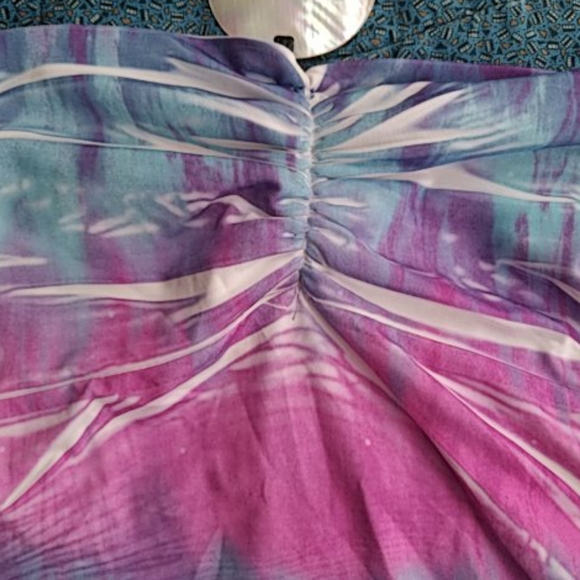 Vintage Y2K Strapless Tie Dye Choker Halter Top - Picture 3 of 6